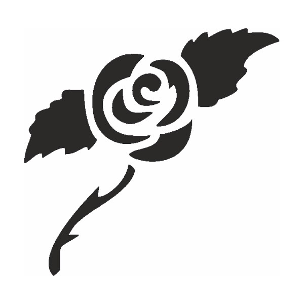 Selbstklebe Schablone Rose Eulenspiegel