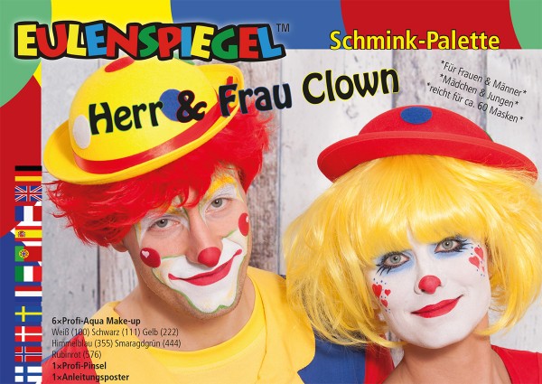Eulenspiegel Schmink-Palette Herr & Frau Clown