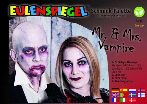 Eulenspiegel Schmink-Palette Mr. & Mrs. Vampire